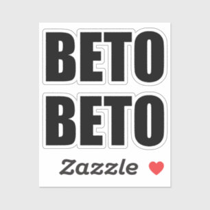 Adesivo Beto O’Rourke - Tipografia negra moderna dois