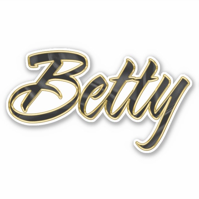 Adesivo Betty black gold Lettering Aufkleber Sticker (Frente)