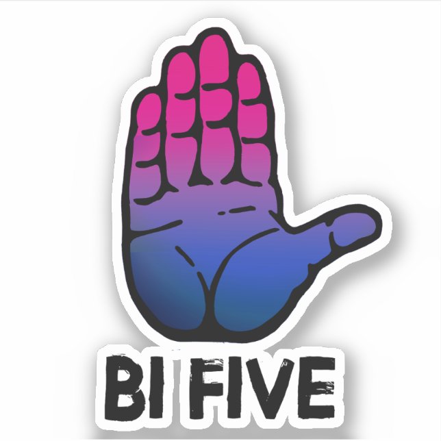 Adesivo Bi Cinco Mão Alta (Frente)