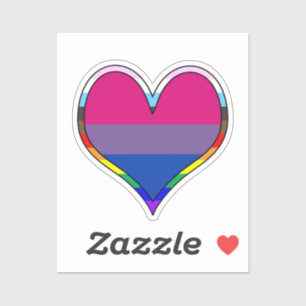Adesivo Bi Pride Heart Sticker