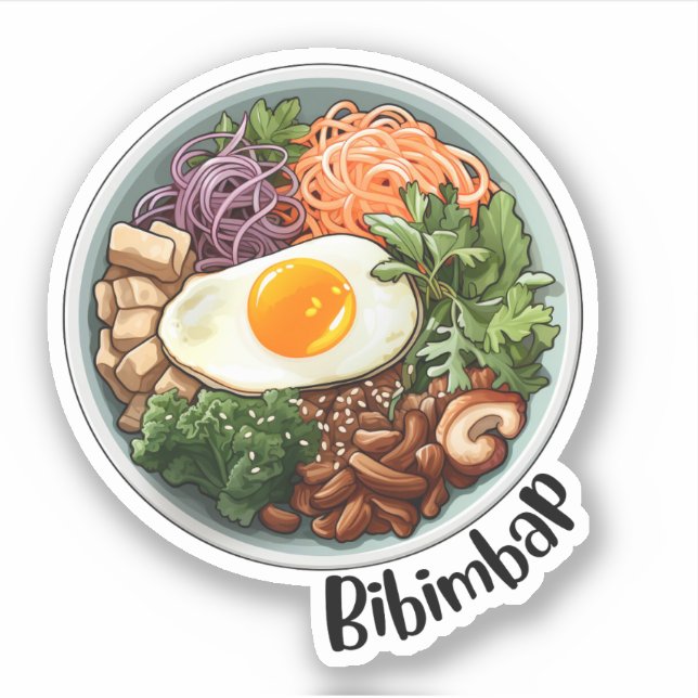 Adesivo Bibimbap coreano (Frente)