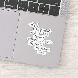 Adesivo Bíblia Cristã Verse Que as Palavras da Minha Boca