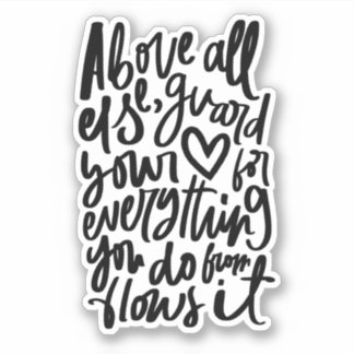 Adesivo Bíblia Cristã Verse Sticker - Provérbios 4 23