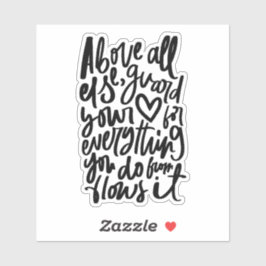 Adesivo Bíblia Cristã Verse Sticker - Provérbios 4 23