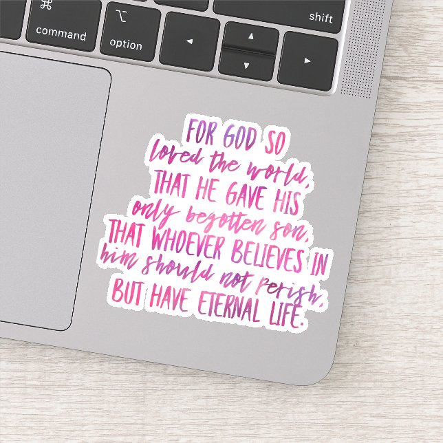 Adesivo Bíblia John 3:16 Vinheta-Vinilo Verso (Detalhe)