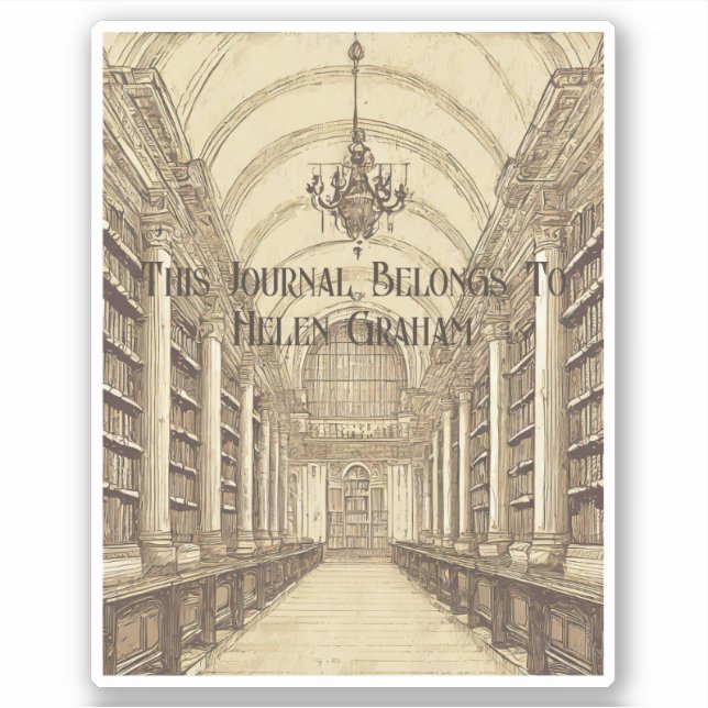 Adesivo "Biblioteca" Academia Bookplate (Frente)
