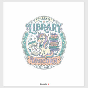 Adesivo Biblioteca de Unicórnios Camiseta Gráfica Capricho