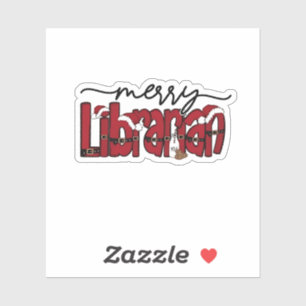 Adesivo Biblioteca do Livro de Natal da Biblioteca feliz
