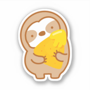 Adesivo Bicho Preguiçoso de Nacho Queijo Fofo 