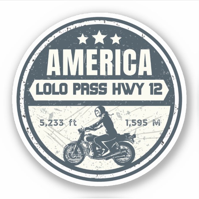 Adesivo Bicicleta Oregon na estrada de passagem (Frente)