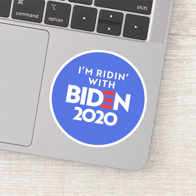 Adesivo BIDEN 2020 - Ridin com Biden (Detalhe)