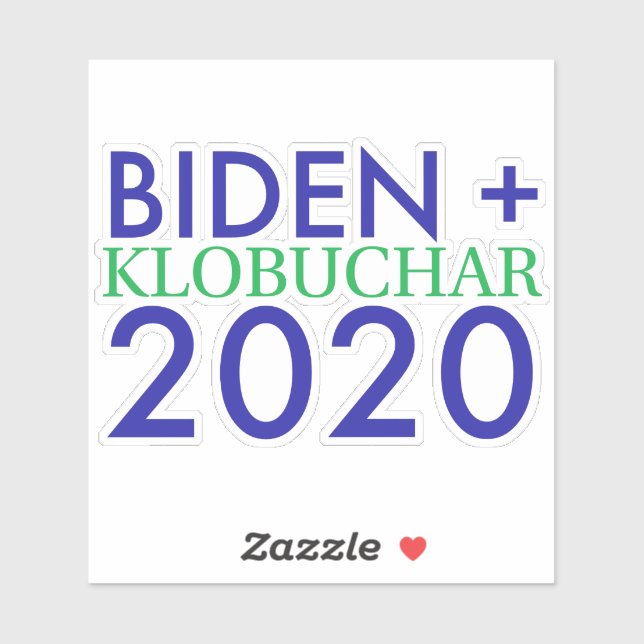 Adesivo Biden e Klobuchar 2020 Vinil Sticker (Folha)