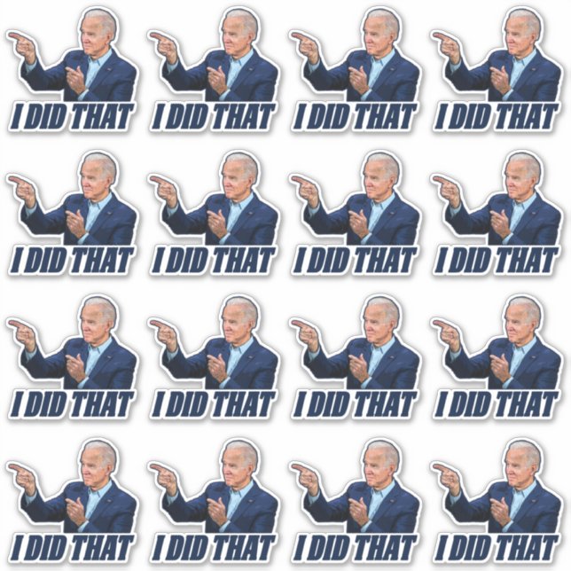 Adesivo Biden eu fiz aquela engraçada bomba de gás anti-jo (Frente)