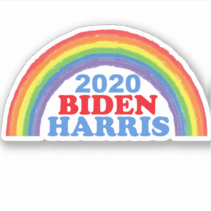 Adesivo Biden Harris 2020 Rainbow