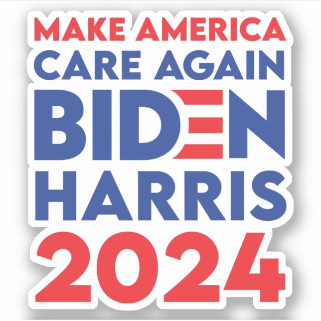 Adesivo Biden / Harris - 2024 - Torne a América mais atent (Frente)