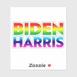 Adesivo "Biden Harris" Orgulho de cores arco-íris lgbt lgb