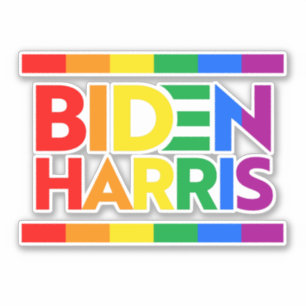 ADESIVO BIDEN HARRIS PRIDE RAINBOW