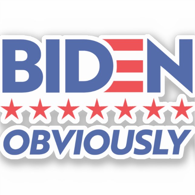 Adesivo Biden, Obviamente (Frente)
