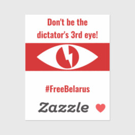 Adesivo Bielorrússia Free Democratic English - Third Eye