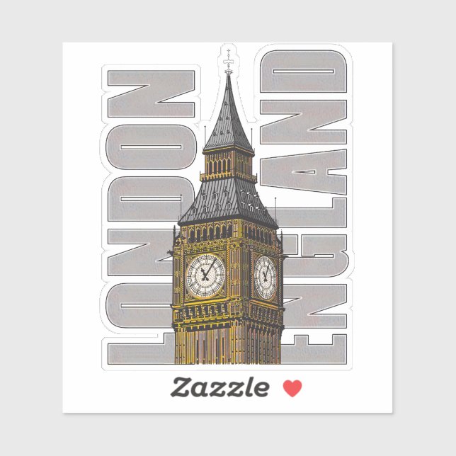 Adesivo Big Ben Clock Tower Londres Inglaterra Reino Unido (Folha)