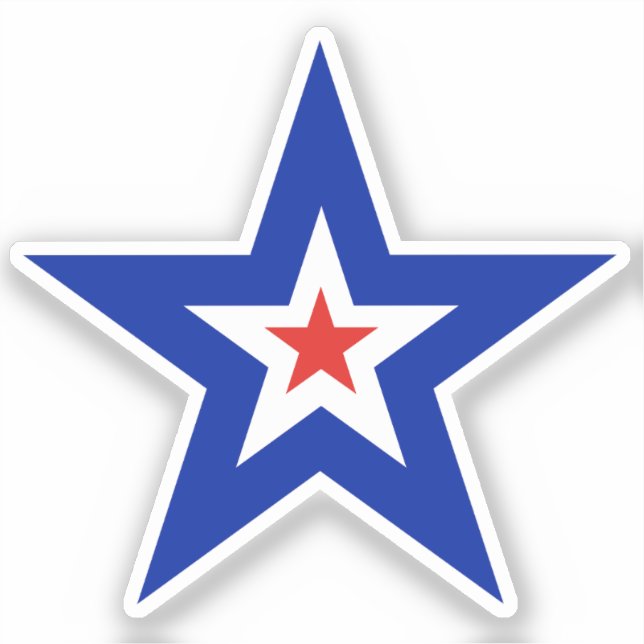 Adesivo Big Blue Border Patriótico americano Kiss-Cut Viny (Frente)