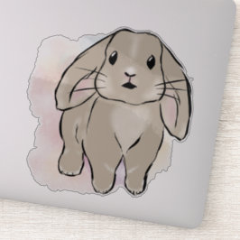 Adesivo Big bunny watercolor 