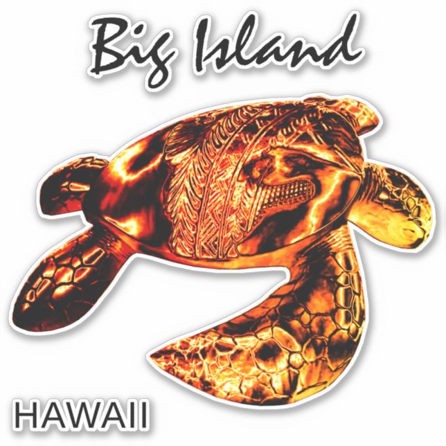 Adesivo BIG ISLAND Tribal Honu Lava (Frente)