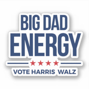 Adesivo Big Pai Energy Vote Harris Walz