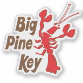 Adesivo Big Pine Key Florida com design de lagosta