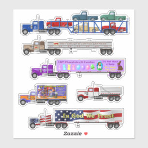 Adesivo Big Rig e Little Red Truck Stickers