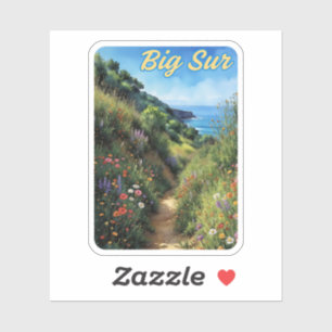 Adesivo Big Sur California Watercolor