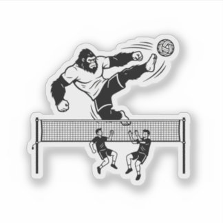 Adesivo Bigfoot playing Sepak Takraw