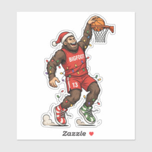 Adesivo Bigfoot Sasquatch Basquete Natal 2026 Feriado