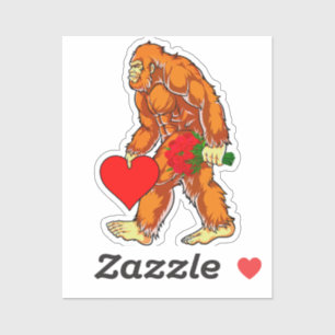 Adesivo Bigfoot Sasquatch Engraçado Dia de os namorados Am