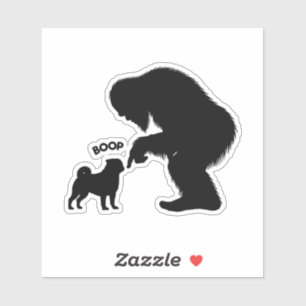 Adesivo Bigfoot Sasquatch Pug Boop