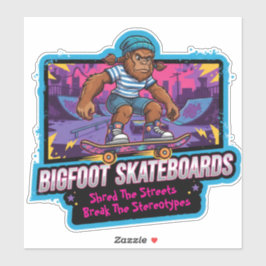 Adesivo Bigfoot Skateboards - Quebre os Estereótipos