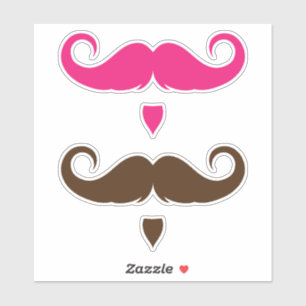 Adesivo bigode de barra de mão personalizável