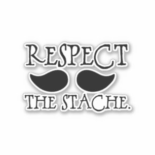 Adesivo Bigode Respeite o Bigode
