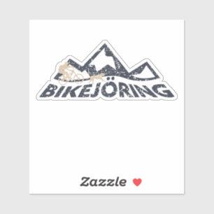 Adesivo Bikejoring, caça, esporte ao ar livre com cães