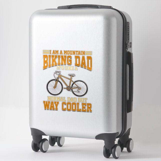 Adesivo Biker Da Montanha Do Pai Como Um Papá Normal (Mala)