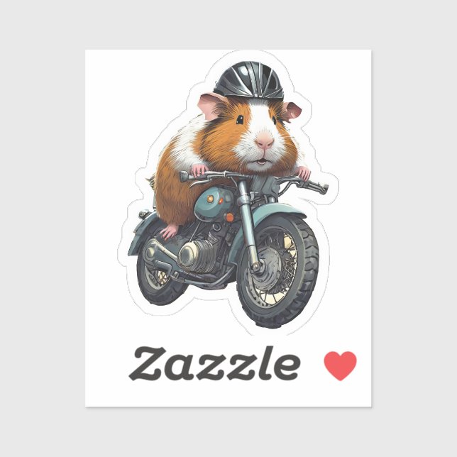 Adesivo Biker Guiné Pig Explorer, Viagem Rodoviária (Folha)