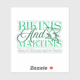 Adesivo Bikinis e Martinis - Festa de solteira personaliza