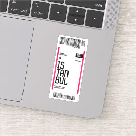 Adesivo Bilhete de Viagem Istambul