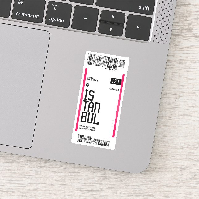 Adesivo Bilhete de Viagem Istambul (Detalhe)