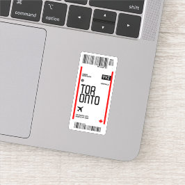 Adesivo Bilhete de Voo de Toronto - Viagem Canadá