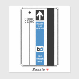 Adesivo Bilhete Retro de Trem da BART