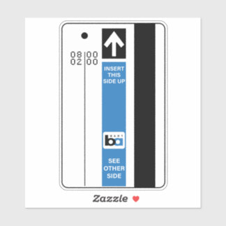 Adesivo Bilhete Retro de Trem da BART
