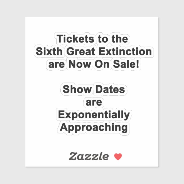 Adesivo Bilhetes Para O Sexto Excelente De Extinção (Folha)