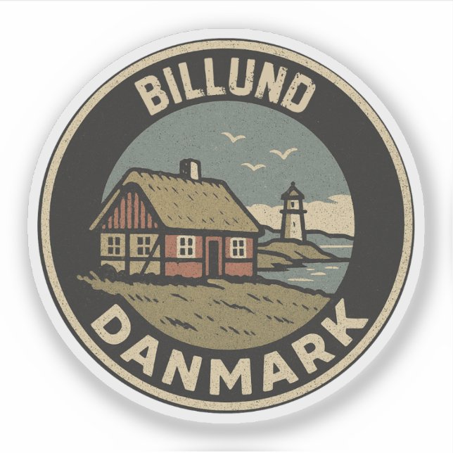 Adesivo Billund, Dinamarca Danmark (Frente)