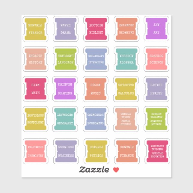 Adesivo Binder Dividers For School Teacher Index Tabs  (Folha)